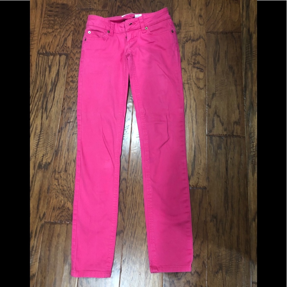 Pink skinny jeans